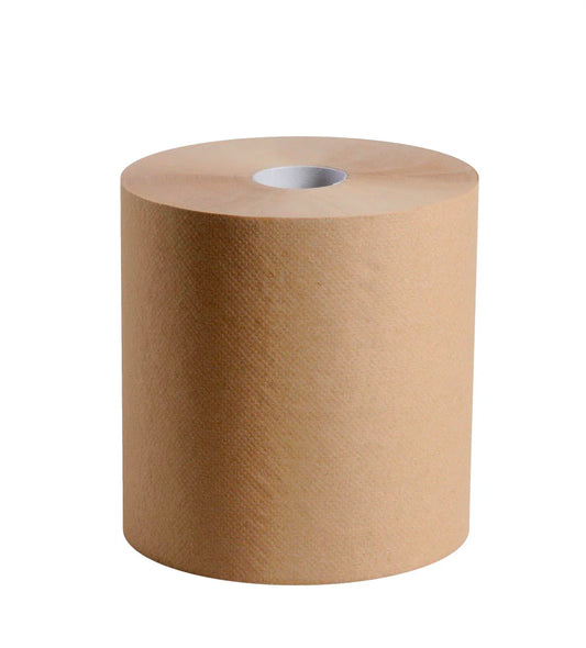 Commercial Paper Towel Roll – 12" x 600' (12 Rolls, Brown & White Options)
