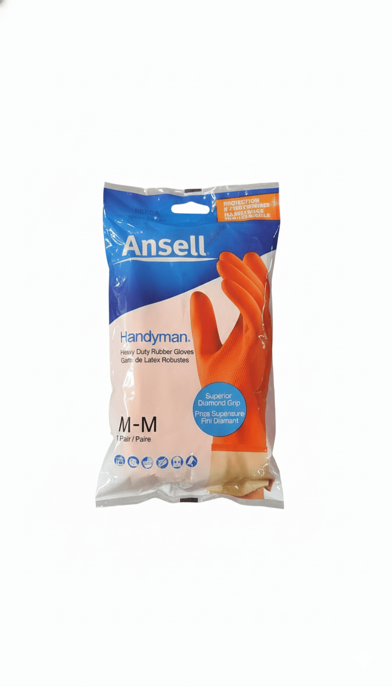 Ansell Handyman Heavy Duty Rubber Gloves - Superior Grip & Protection - OMECA wholesale LTD.