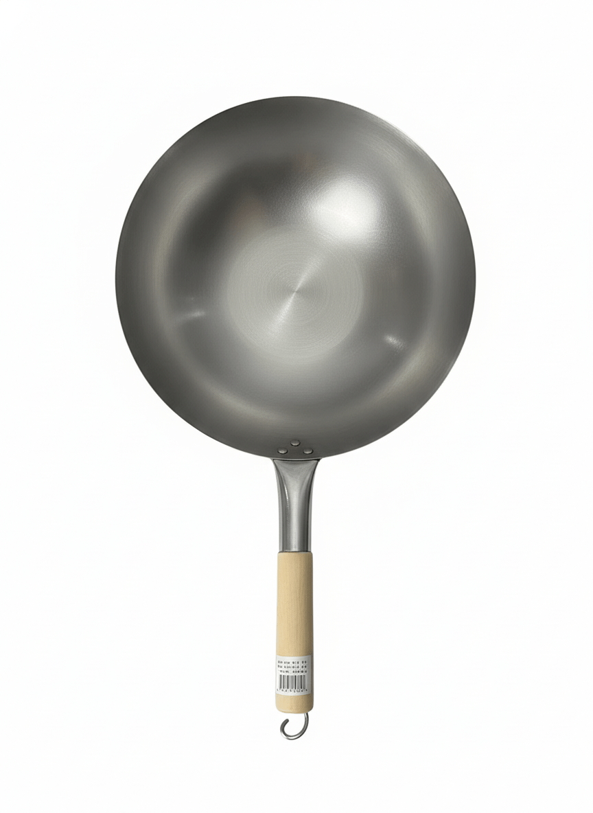Carbon Steel Wok with Wooden Handle - OMECA wholesale LTD.