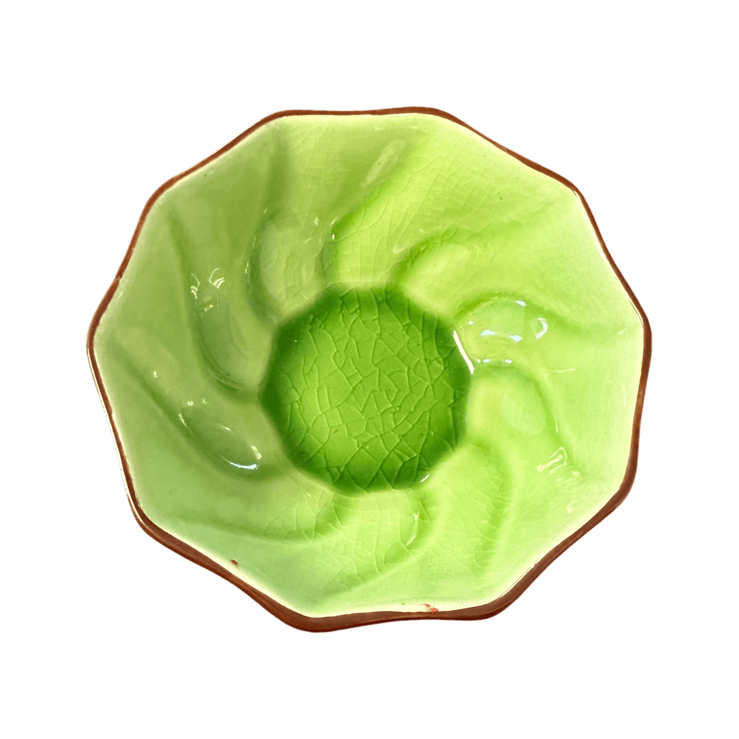 Ceramic Green Flower Ramekin | Octagonal Dipping Sauce Bowl - OMECA wholesale LTD.