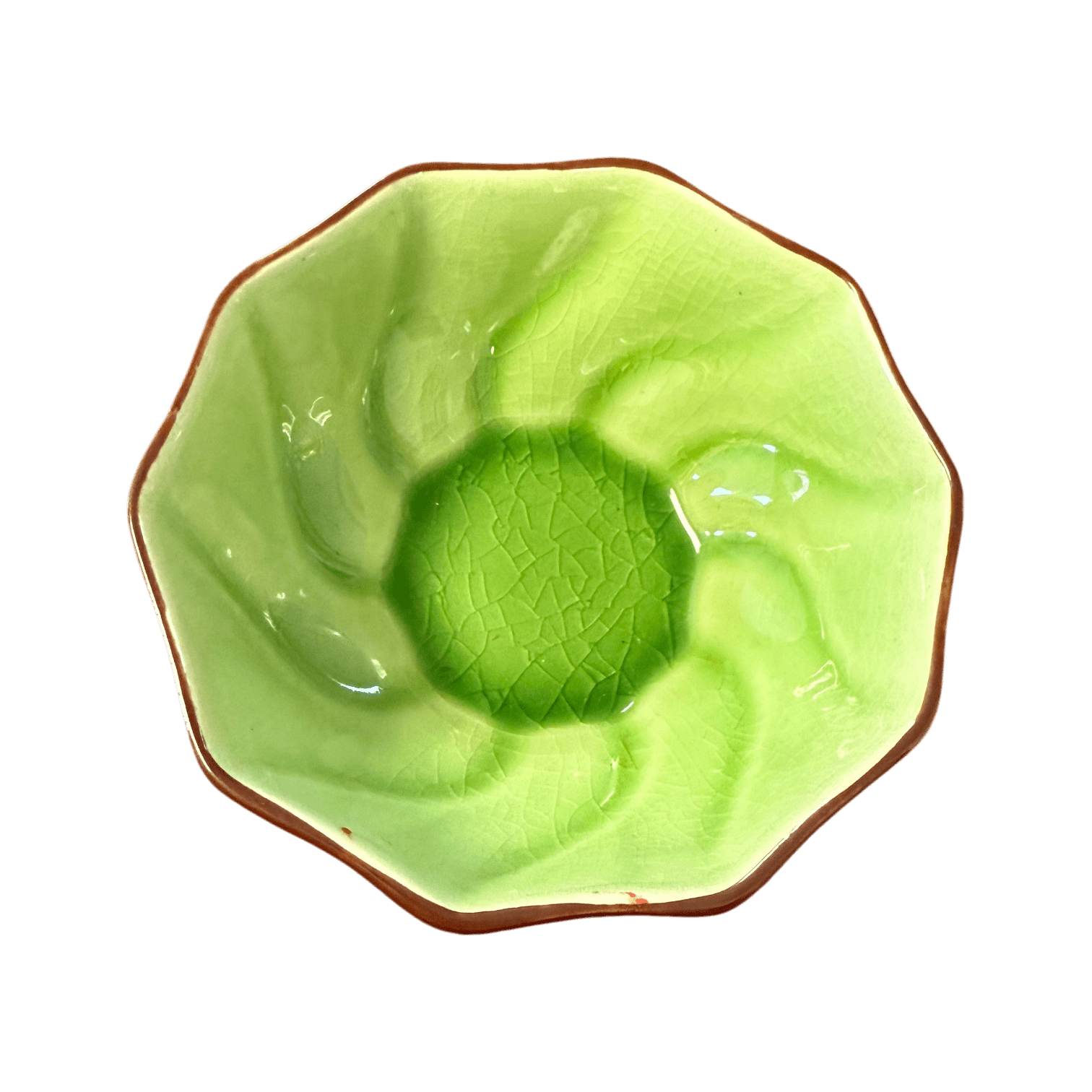 Ceramic Green Flower Ramekin | Octagonal Dipping Sauce Bowl - OMECA wholesale LTD.