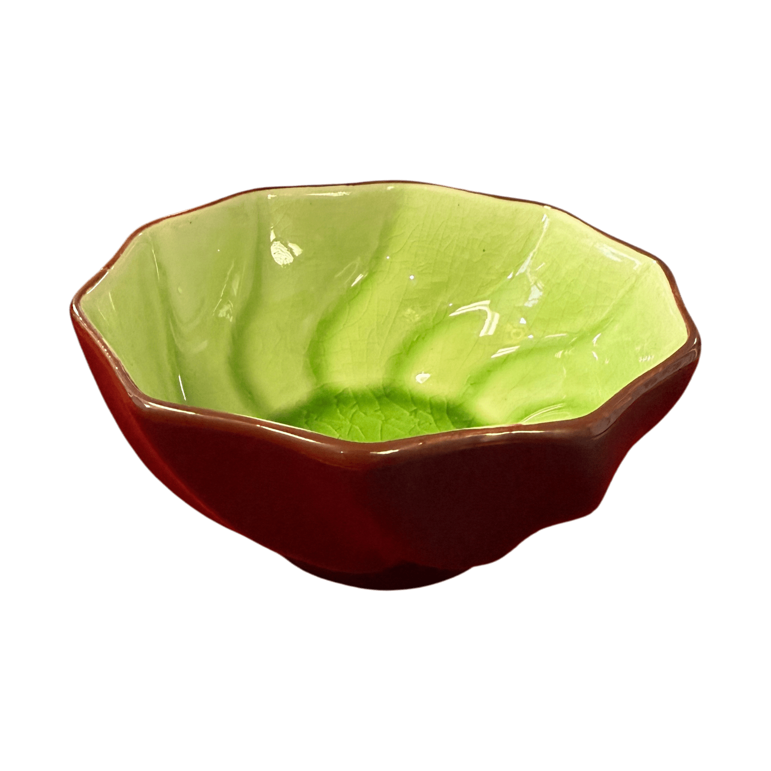 Ceramic Green Flower Ramekin | Octagonal Dipping Sauce Bowl - OMECA wholesale LTD.