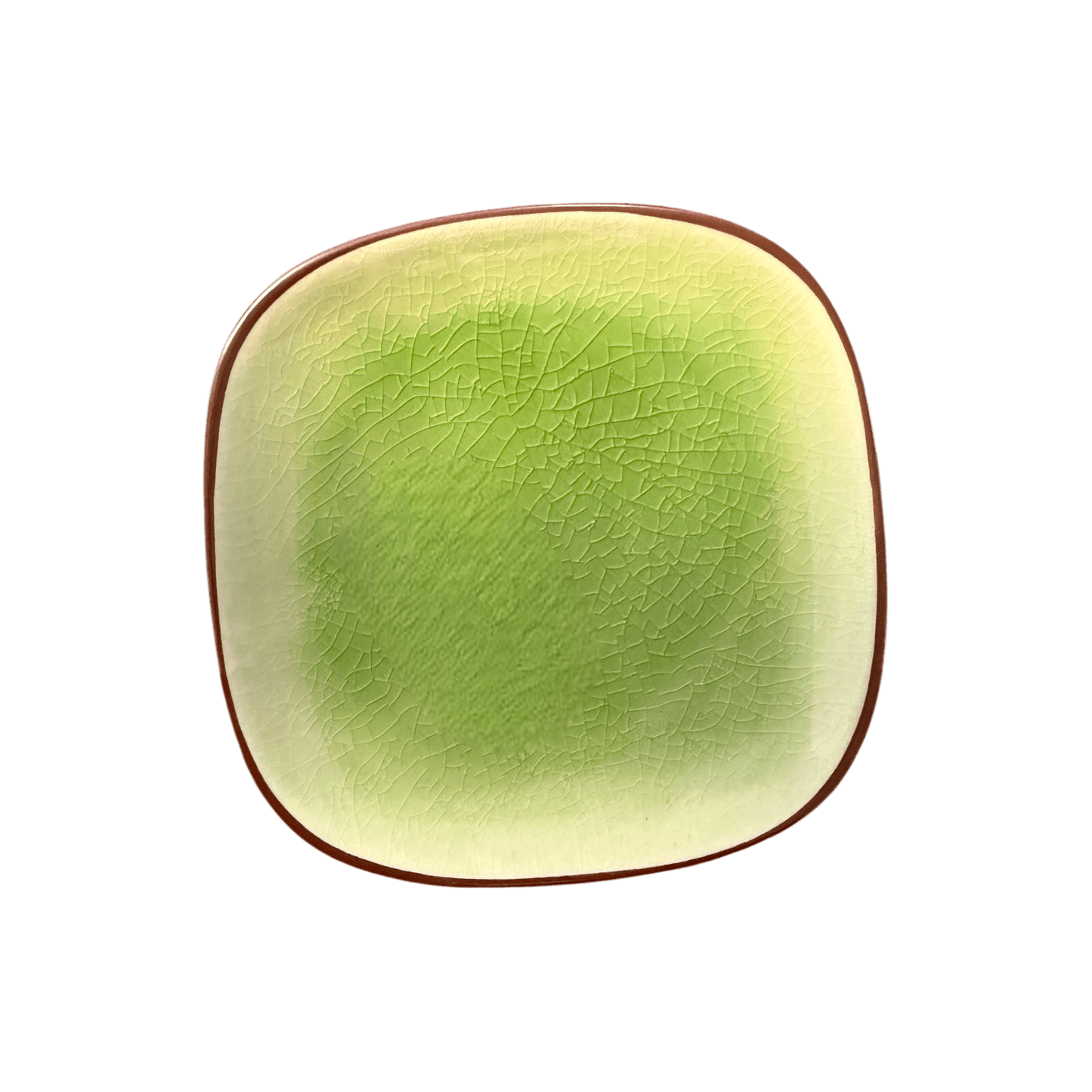 Ceramic Green Square Dessert Plate | Appetizer Side Plate 15cm - OMECA wholesale LTD.