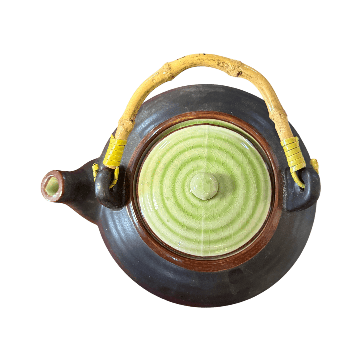 Ceramic Japanese - Style Teapot | Bamboo Handle Side Spout Kettle - OMECA wholesale LTD.