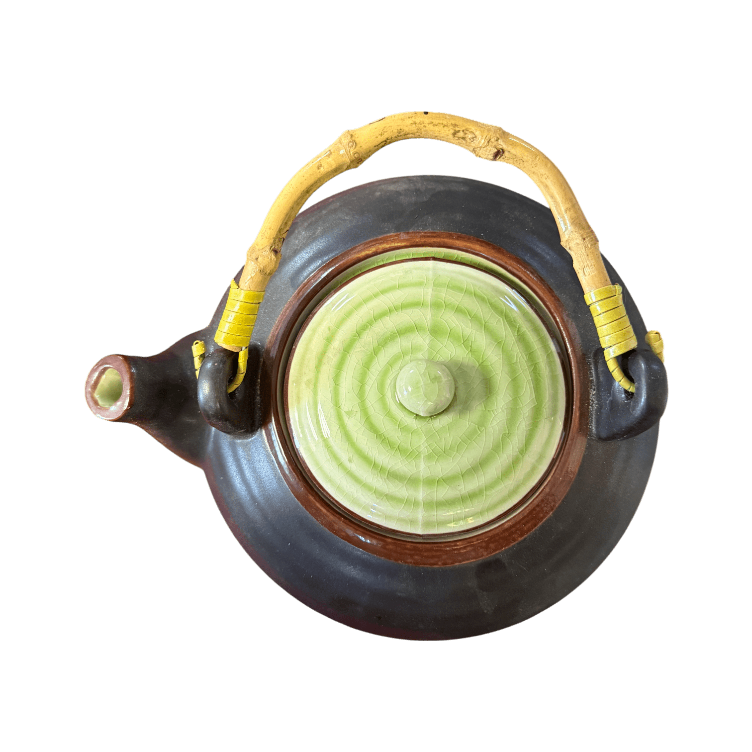 Ceramic Japanese - Style Teapot | Bamboo Handle Side Spout Kettle - OMECA wholesale LTD.