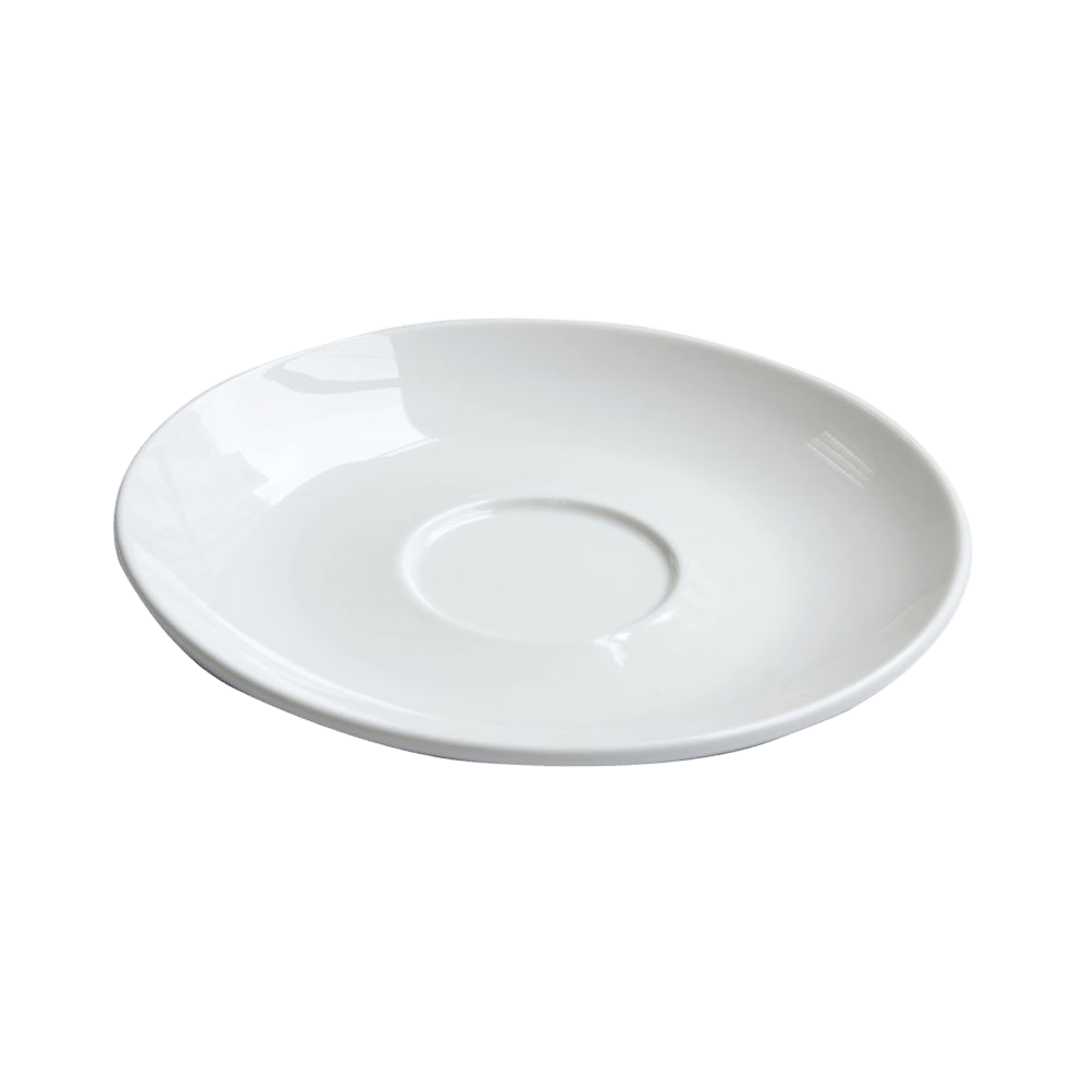 Classic White Porcelain Tea Saucer - OMECA wholesale LTD.