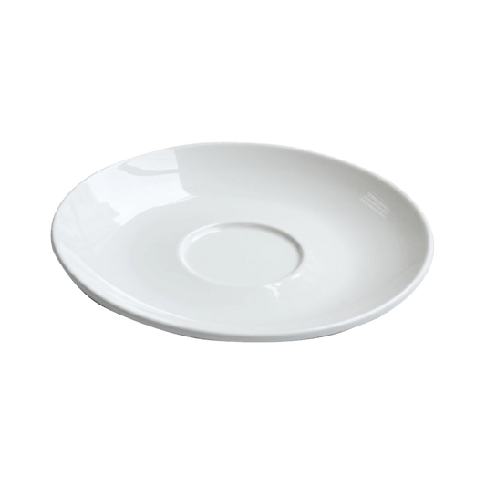 Classic White Porcelain Tea Saucer - OMECA wholesale LTD.
