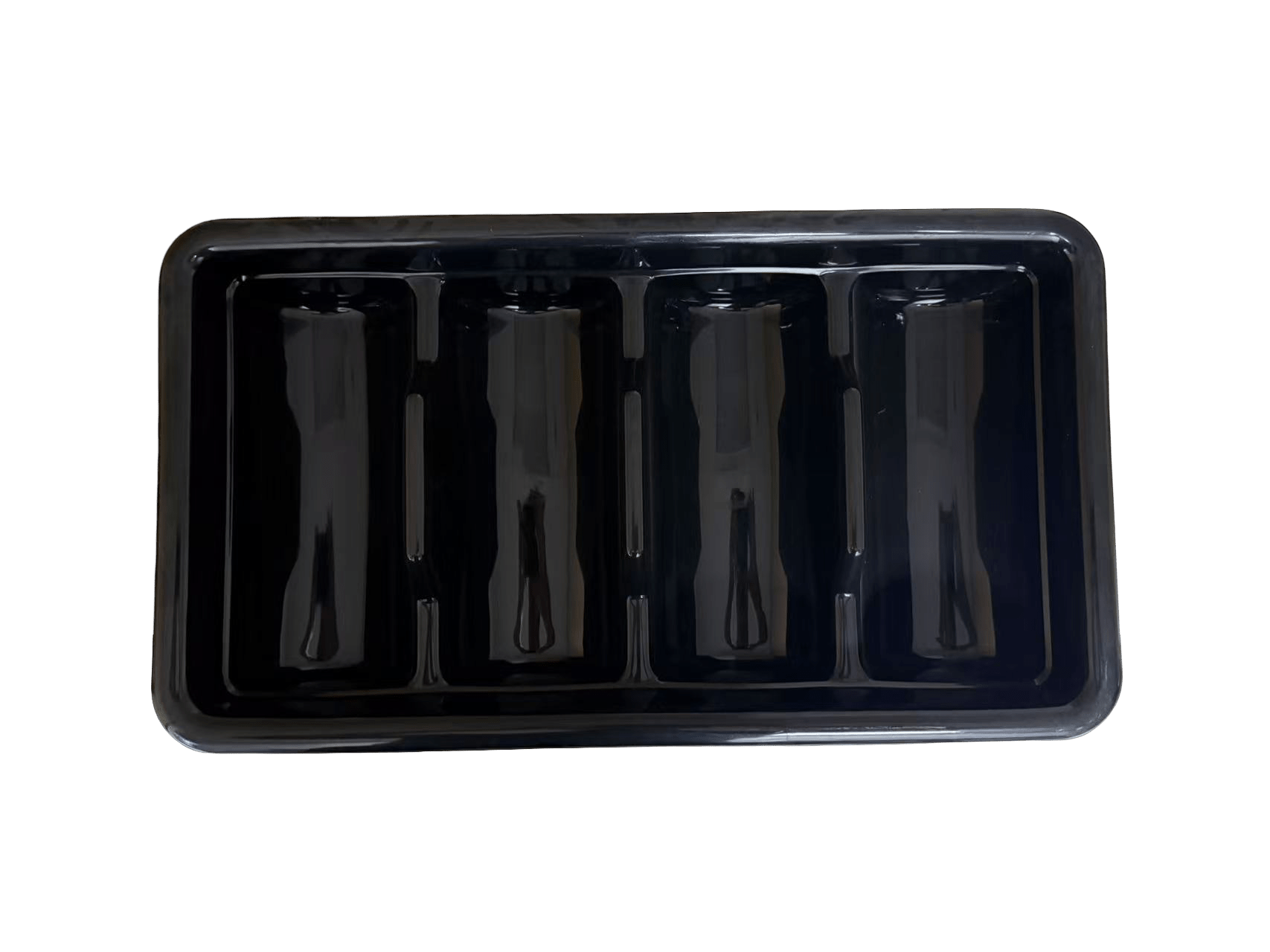 Commercial Utensil Tray – Black Plastic Flatware Organizer (51x29x9cm) - OMECA wholesale LTD.