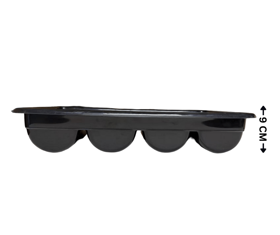 Commercial Utensil Tray – Black Plastic Flatware Organizer (51x29x9cm) - OMECA wholesale LTD.