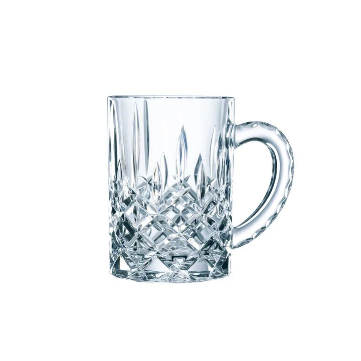 Crystal Cut Glass Beer Mug - Diamond Pattern Heavy Duty Commercial Tankard for Restaurants - OMECA wholesale LTD.