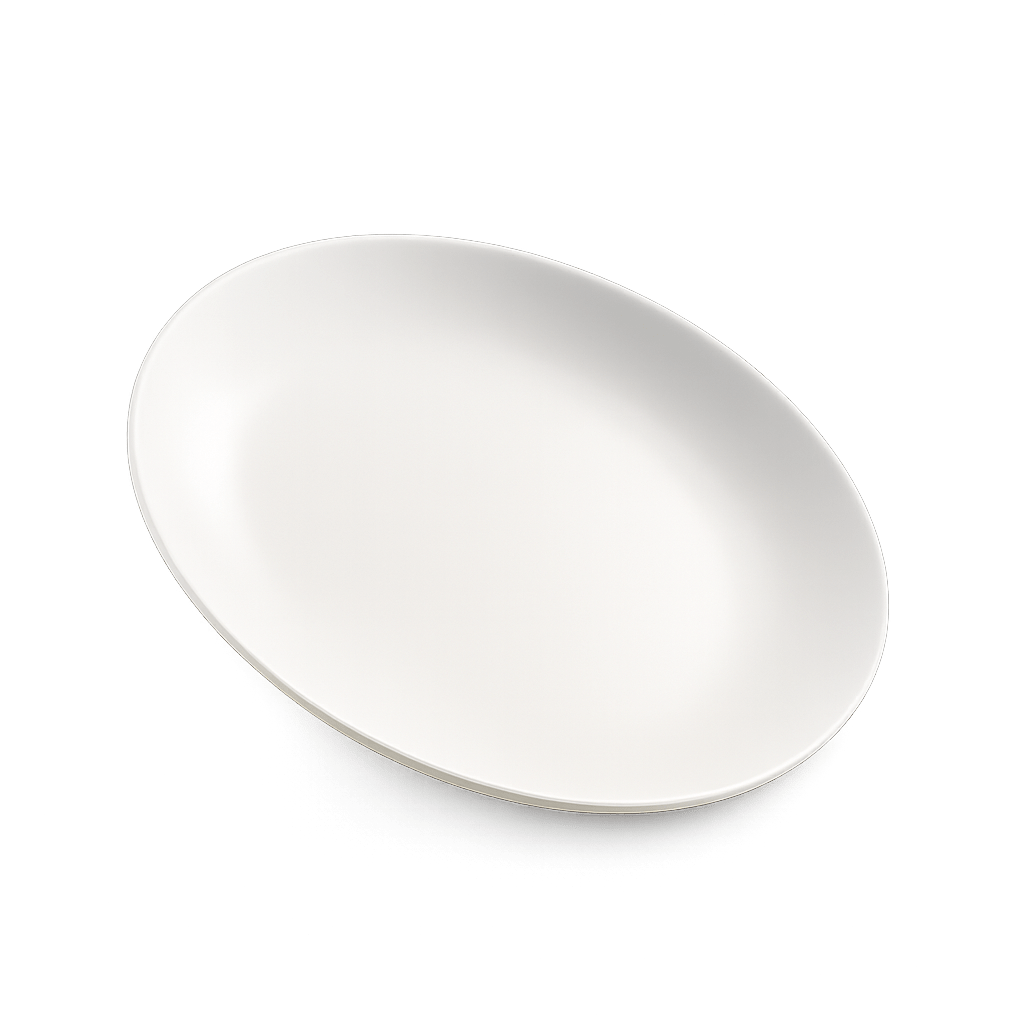 Durable Round Coupe Plate – White - OMECA wholesale LTD.