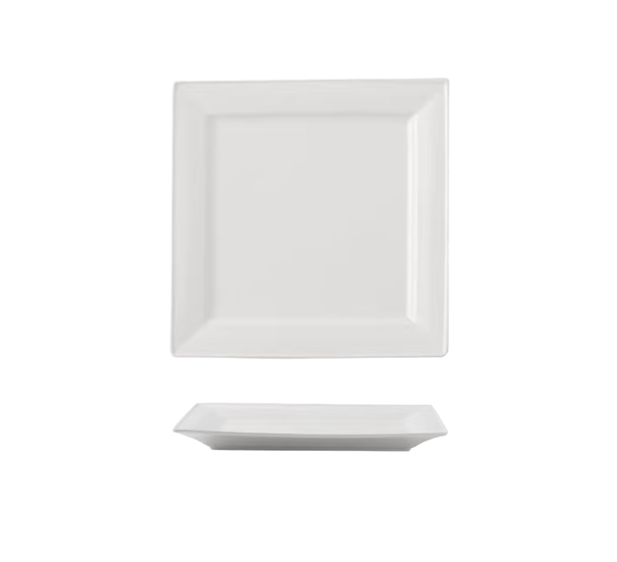 Durable Square Flat Plate – Minimalist White Ceramic - OMECA wholesale LTD.