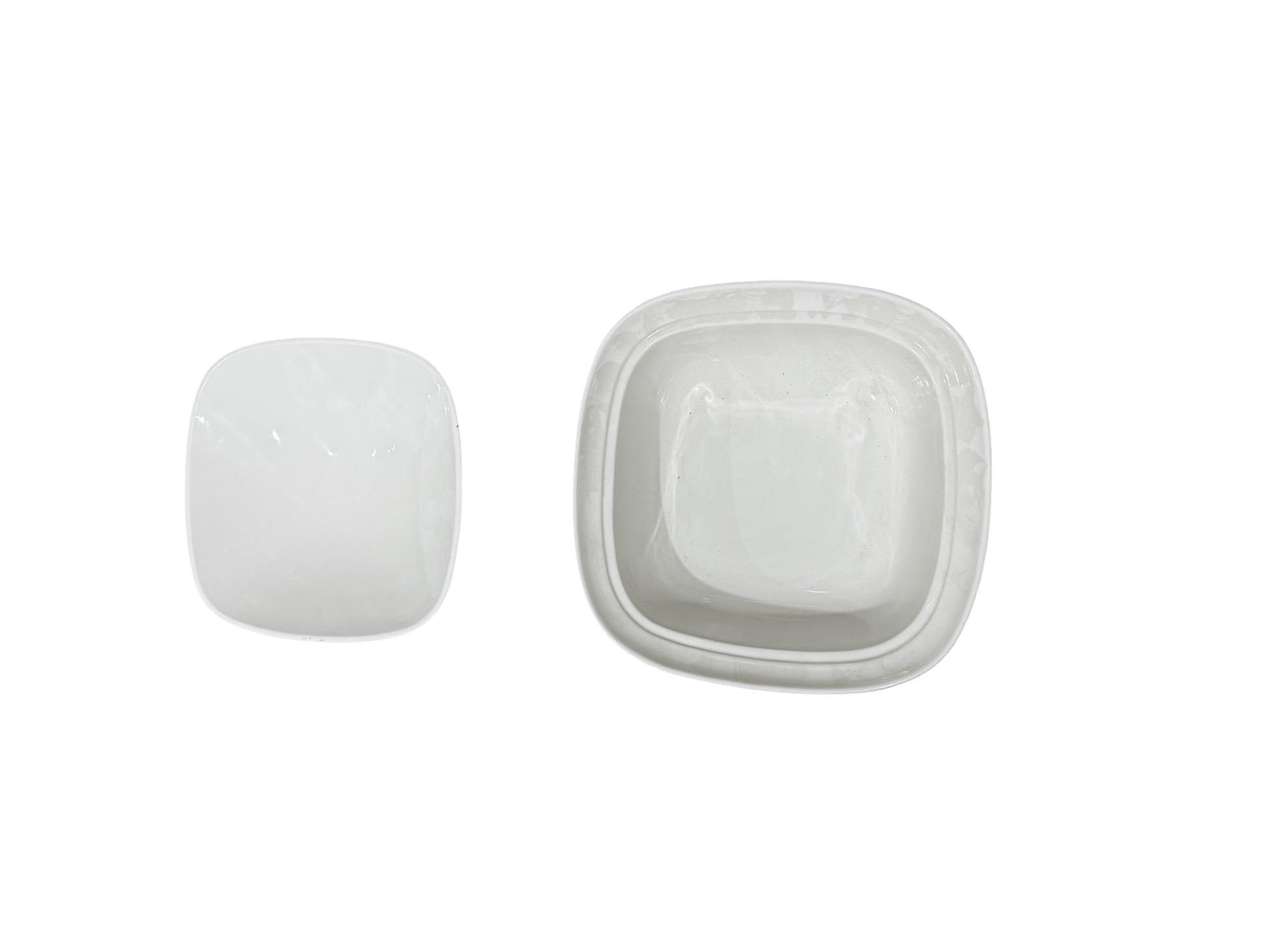 Durable White Square Ceramic Claypot with Lid - OMECA wholesale LTD.