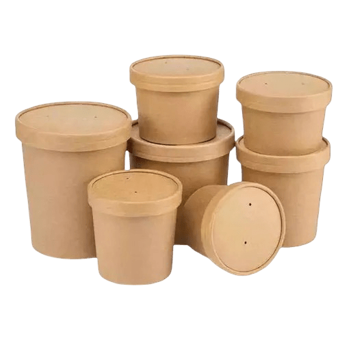 Eco - Friendly Kraft Paper Soup Containers with Vented Lids – Multiple Sizes - OMECA wholesale LTD.