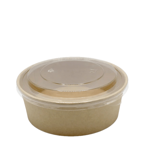 Eco - Friendly Kraft Round Takeout Container - OMECA wholesale LTD.