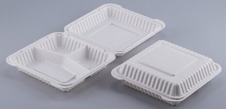 EP - 83 PP Hinged Container 8*8 3 comp. 150 pcs - OMECA wholesale LTD.