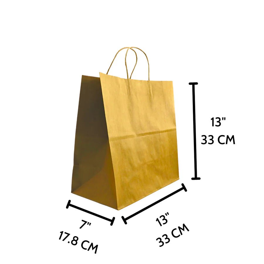 Kraft Paper Shopping Bags with Handles – Recyclable Retail & Gift Bags - OMECA wholesale LTD.