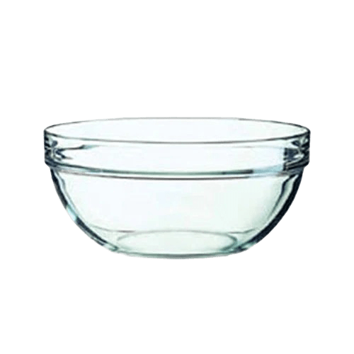 Product Name: Clear Glass Salad Bowl - Commercial Grade Mixing & Serving Bowl for Restaurant Use - OMECA wholesale LTD.