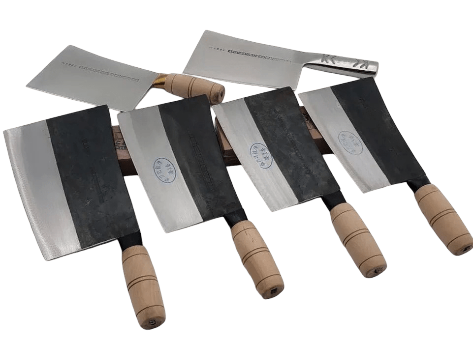 Professional Chinese Cleaver - Heavy Duty Bone Chopping Knives with Wooden Handles for Commercial Kitchens - OMECA wholesale LTD.