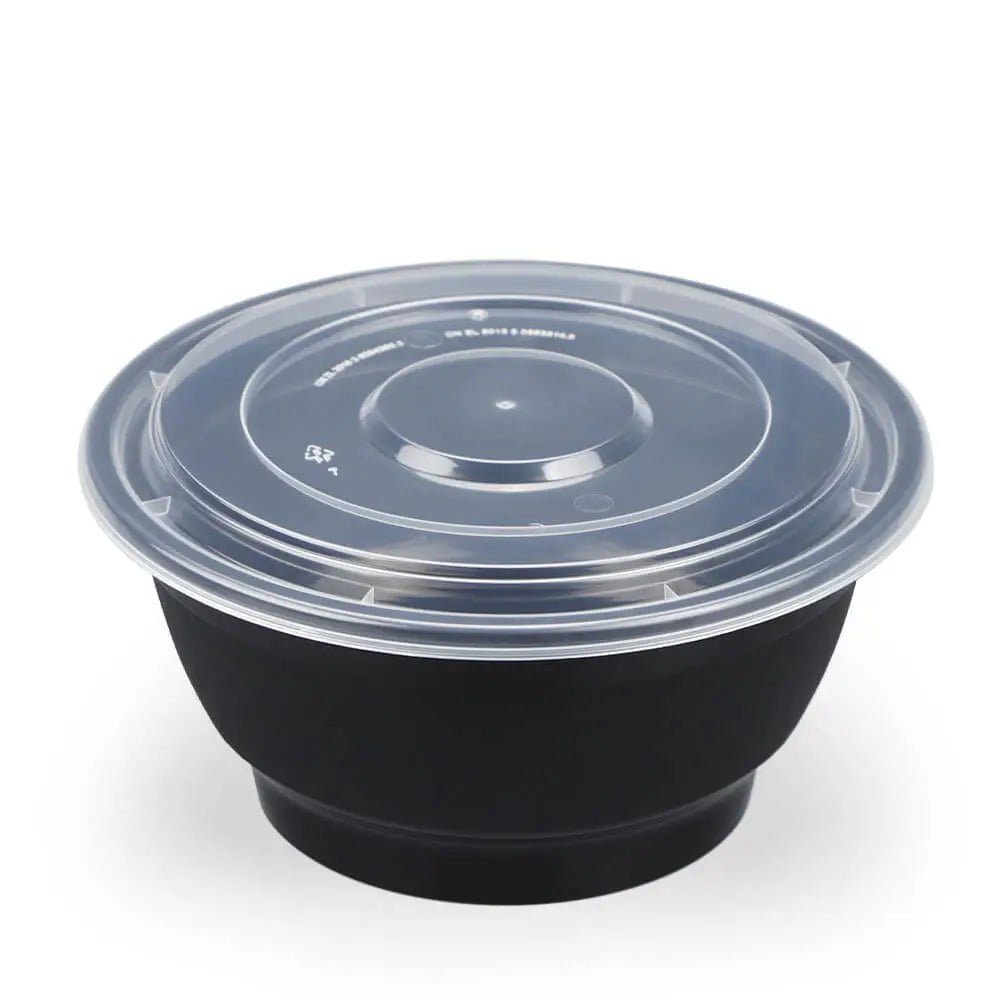Ramen To Go Containers with Lids – Round Plastic Noodle & Soup Bowls (Microwave & Freezer Safe) - OMECA wholesale LTD.