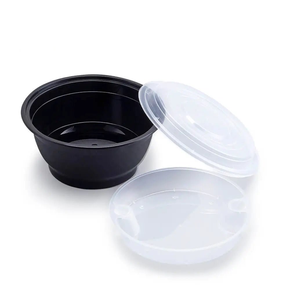 Ramen To Go Containers with Lids – Round Plastic Noodle & Soup Bowls (Microwave & Freezer Safe) - OMECA wholesale LTD.