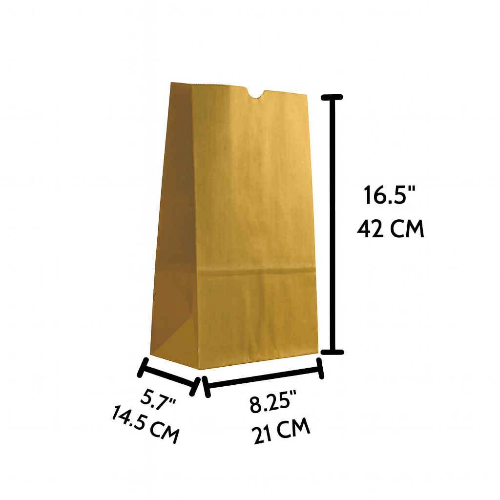 Recycled Kraft Paper Bags – Eco - Friendly Grocery & Takeout Bags (Flat Bottom) - OMECA wholesale LTD.