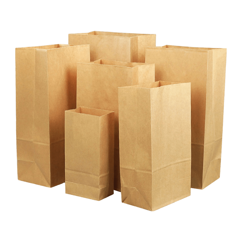 Recycled Kraft Paper Bags – Eco - Friendly Grocery & Takeout Bags (Flat Bottom) - OMECA wholesale LTD.