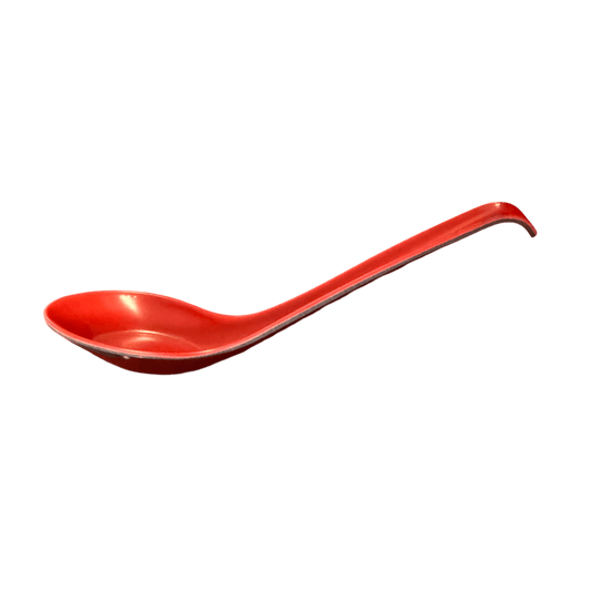 Red Melamine Asian Soup Spoon | Commercial Ramen Spoon - OMECA wholesale LTD.