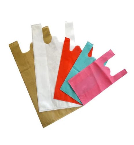 Reusable Non - Woven Takeaway Bags – Eco - Friendly Shopping T-Shirt Bags (500 Pieces) - OMECA wholesale LTD.