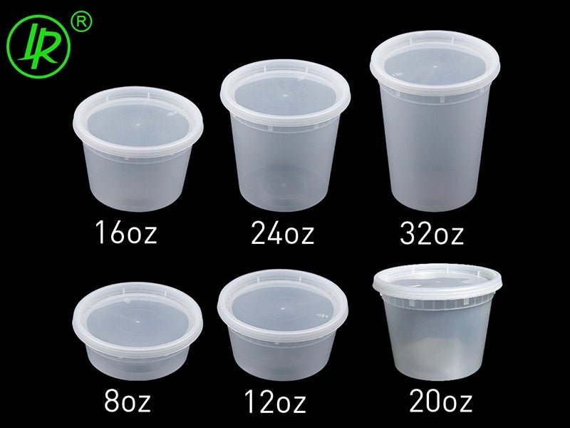 Round Plastic Deli Containers with Lids – 8oz to 32oz (Microwave, Freezer & Dishwasher Safe) - OMECA wholesale LTD.