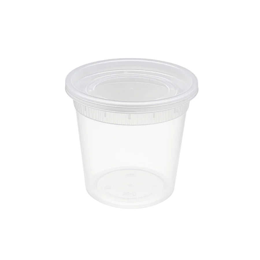 S series Round Plastic Deli Containers with Lids – 8oz to 32oz (Microwave, Freezer & Dishwasher Safe) - OMECA wholesale LTD.