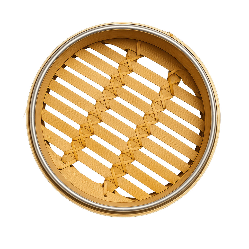 Steel - Banded Bamboo Steamer - OMECA wholesale LTD.