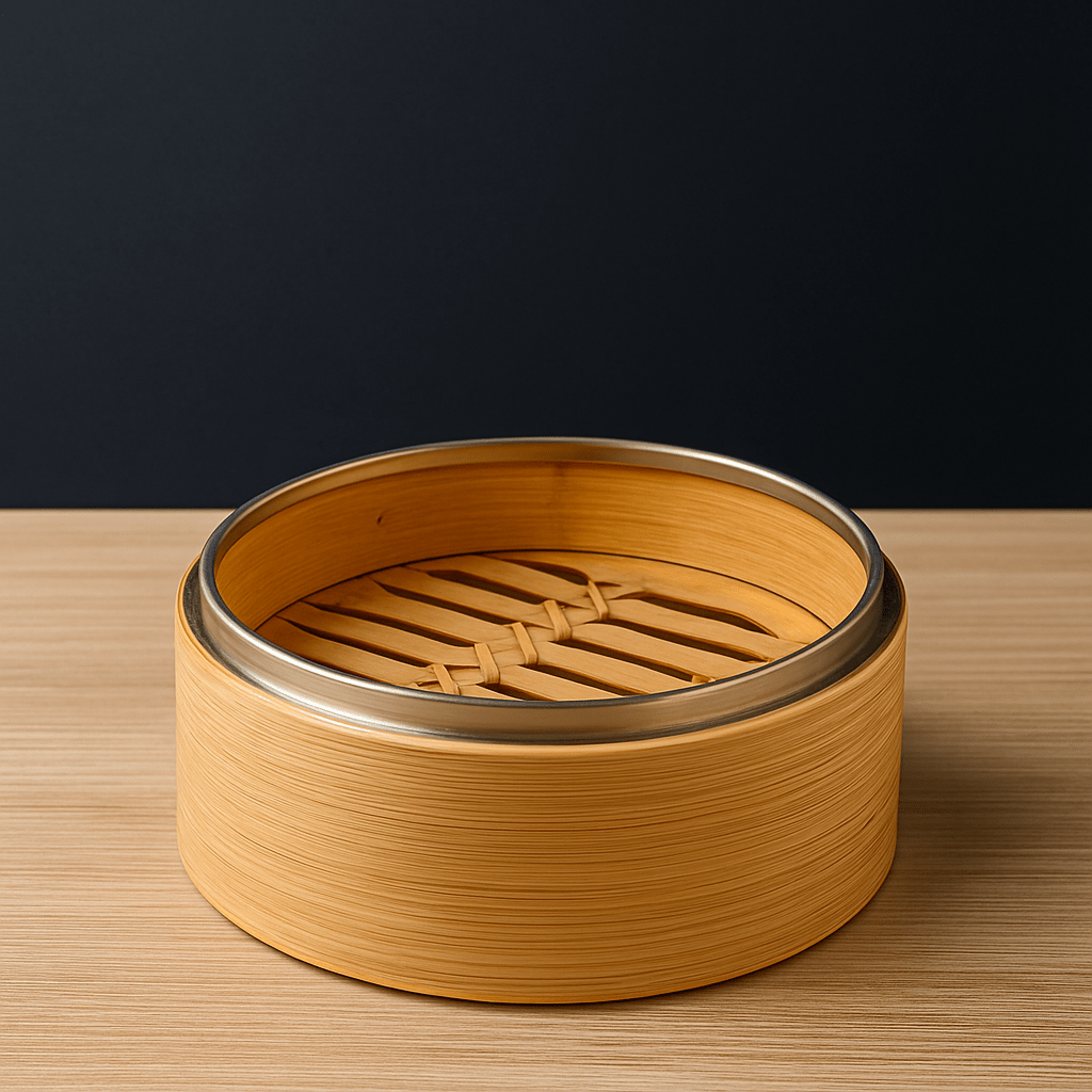 Steel - Banded Bamboo Steamer - OMECA wholesale LTD.