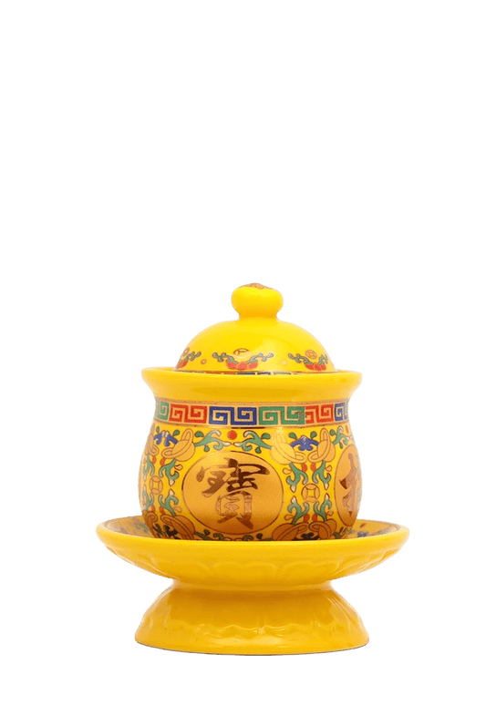 Tang - Style Round Offering Cup (唐彩圆囗供杯) - OMECA wholesale LTD.