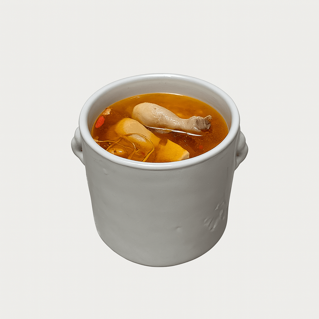 Traditional Chinese White Ceramic Chicken Soup Clay Pot with Lid – Heat - Retaining, Double Handle Design - OMECA wholesale LTD.
